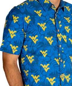 West Virginia Mountaineers Hawaiian Shirt Hibiscus Beach Shirt