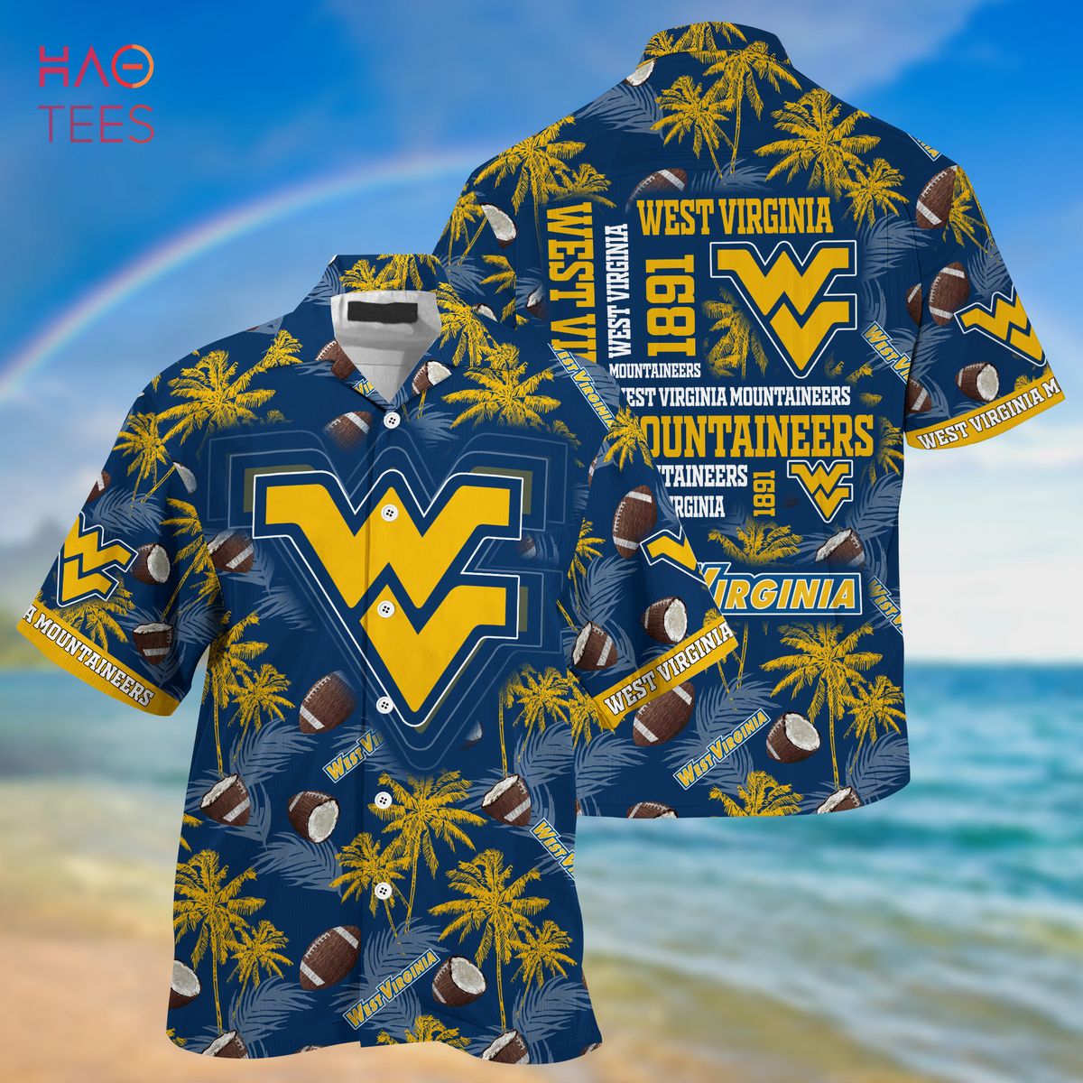West Virginia Mountaineers Hawaiian Shirt, New Gift for Summer