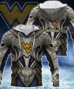 West Virginia Mountaineers Knights Templar Armor, We Are Army And We Are Family for Fan 3D Hoodie Mountaineers Gift