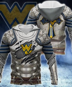 West Virginia Mountaineers Knights Templar Armor for Fan 3D Hoodie Unique West Virginia Mountaineers Gifts