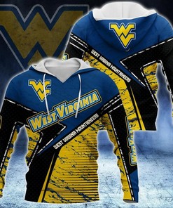 West Virginia Mountaineers Logo Distressed for Fan 3D Hoodie West Virginia Gifts