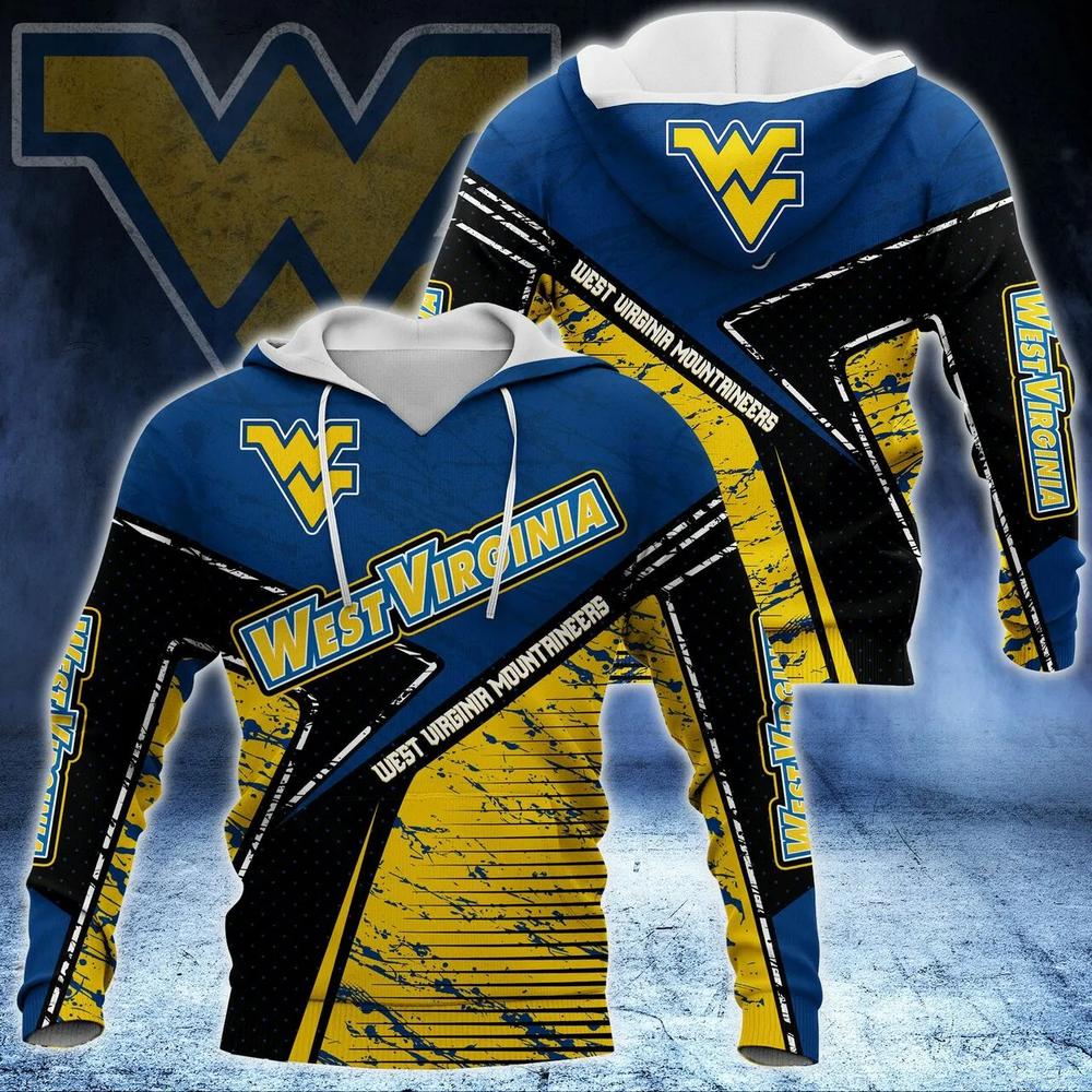 West Virginia Mountaineers Logo Distressed for Fan 3D Hoodie West Virginia Gifts