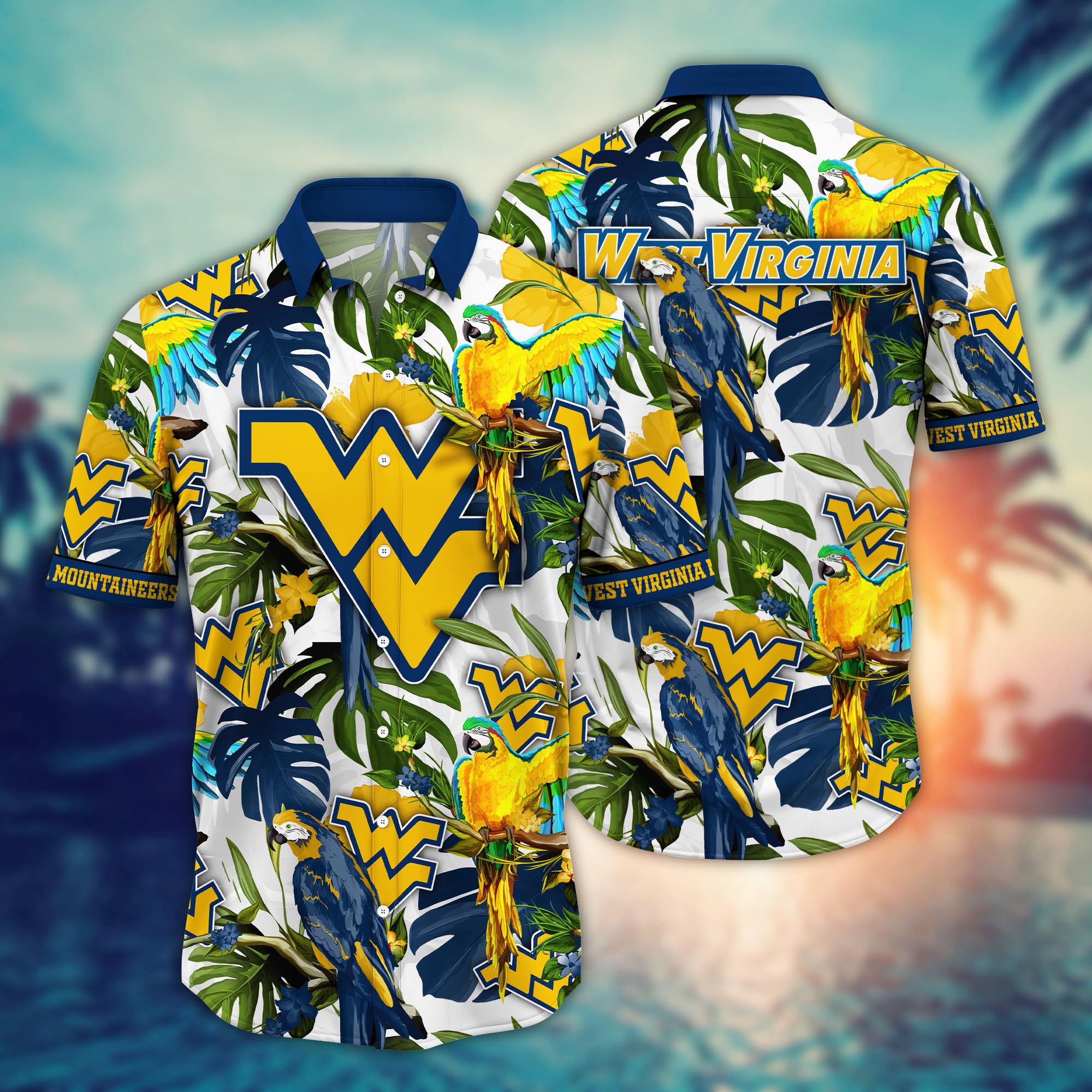 West Virginia Mountaineers NCAA Flower Hawaii Shirt For Fans Ver 1