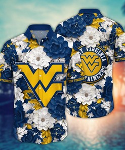 West Virginia Mountaineers NCAA Flower Hawaii Shirt For Fans Ver 12