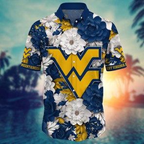 West Virginia Mountaineers NCAA Flower Hawaii Shirt For Fans Ver 12