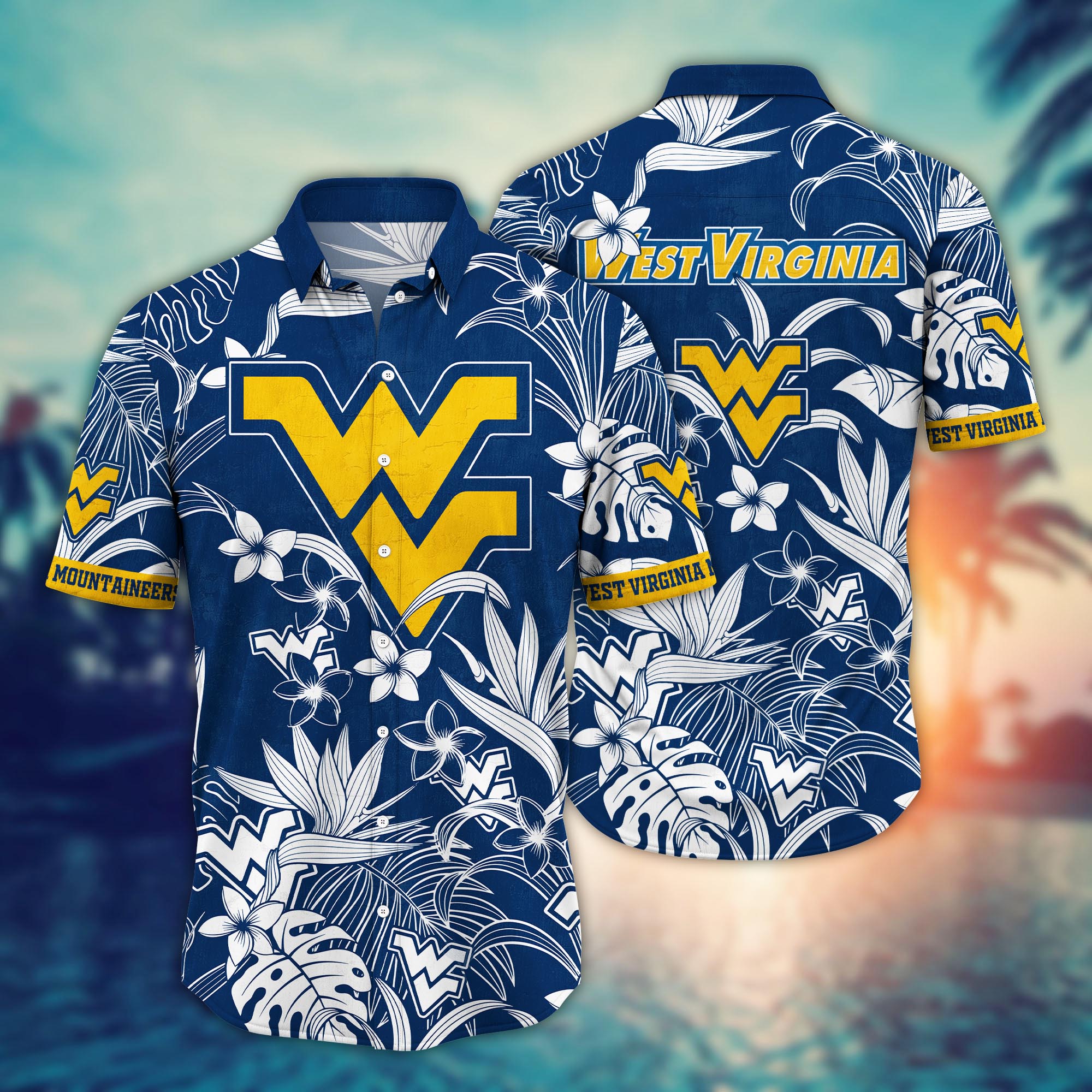 West Virginia Mountaineers NCAA Flower Hawaii Shirt For Fans Ver 15