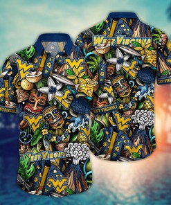 West Virginia Mountaineers NCAA Flower Hawaii Shirt For Fans Ver 16