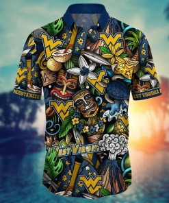 West Virginia Mountaineers NCAA Flower Hawaii Shirt For Fans Ver 16