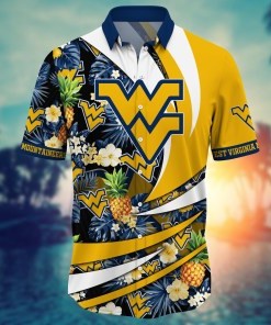 West Virginia Mountaineers NCAA Flower Hawaii Shirt For Fans Ver 17