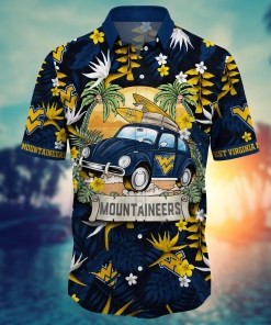 West Virginia Mountaineers NCAA Flower Hawaii Shirt For Fans Ver 2