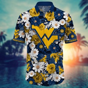 West Virginia Mountaineers NCAA Flower Hawaii Shirt For Fans Ver 3