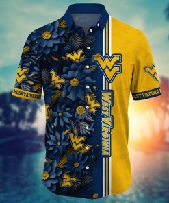 West Virginia Mountaineers NCAA Flower Hawaii Shirt For Fans Ver 4