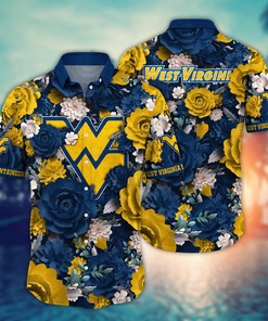 West Virginia Mountaineers NCAA Flower Hawaii Shirt For Fans Ver 8