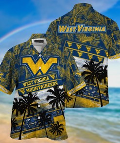 West Virginia Mountaineers NCAA Palm Tree Pattern Hawaii Shirt For Sports Fans