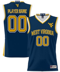 West Virginia Mountaineers NIL Men Basketball Custom Jersey - Navy