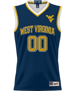 West Virginia Mountaineers NIL Men Basketball Custom Jersey - Navy