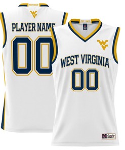 West Virginia Mountaineers NIL Men Basketball Custom Jersey - White