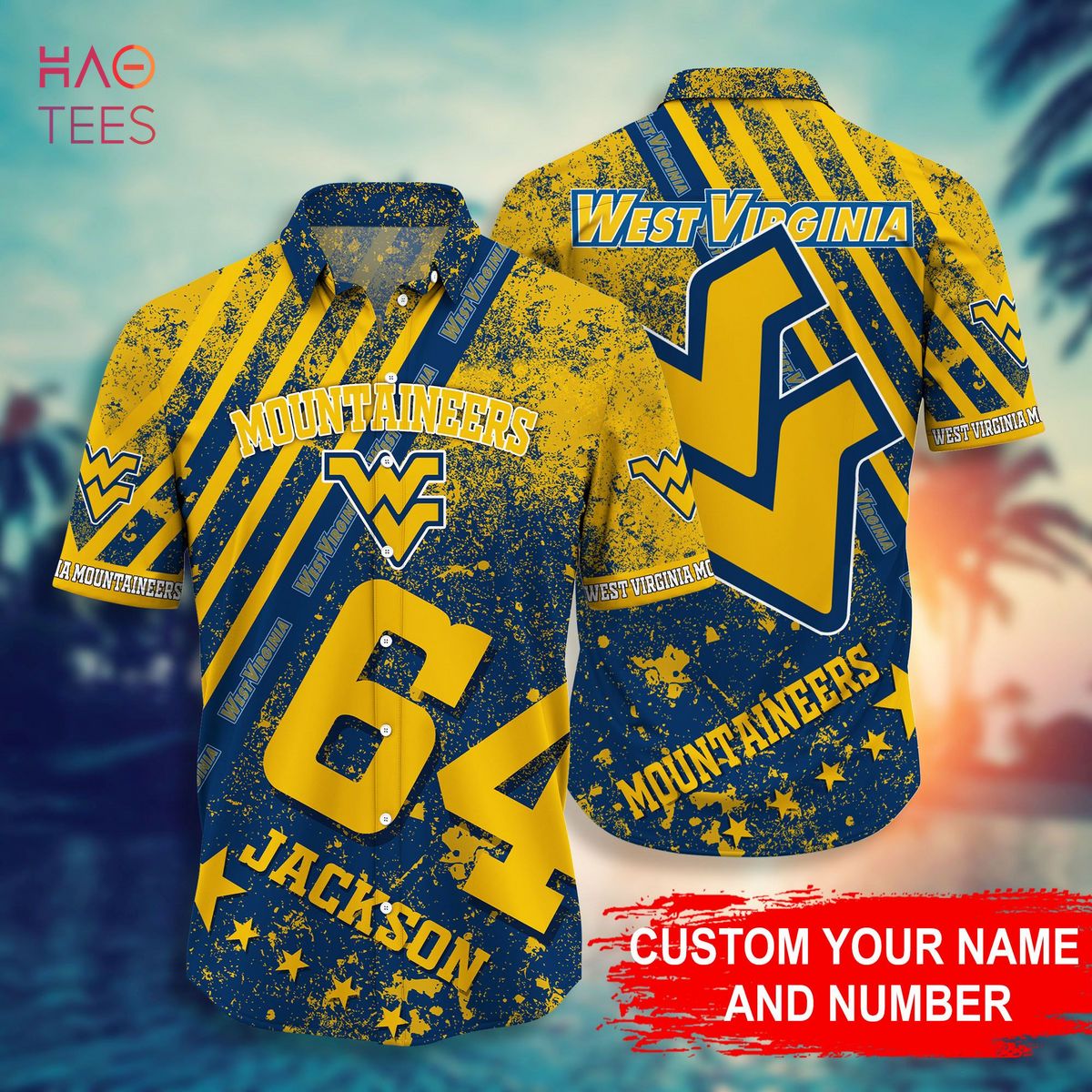 West Virginia Mountaineers Personalized Hawaiian Shirt