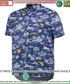 West Virginia Mountaineers Reyn Spooner Navy Hawaiian Shirt