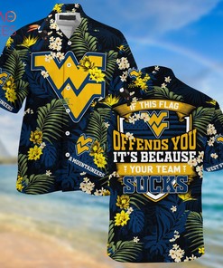 West Virginia Mountaineers Summer Hawaiian Shirts, With Tropical Patterns for Fans
