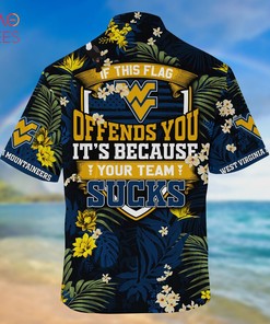 West Virginia Mountaineers Summer Hawaiian Shirts, With Tropical Patterns for Fans