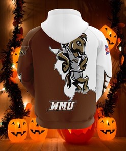 Western Michigan University Hoodie 3D Zip Hoodie Mascot Long Sleeve Gift for Fan