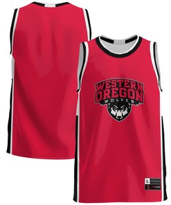 Western Oregon Wolves Basketball Jersey - Red Ncaa