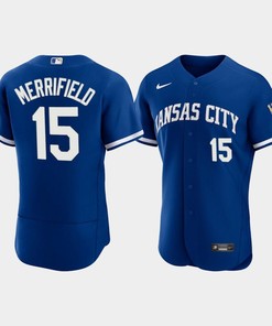 Whit Merrifield 15 Kansas City Royals Men's 2022-23 Alternate Jersey - Royal Jersey