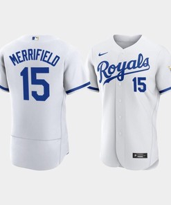 Whit Merrifield 15 Kansas City Royals Men's 2022-23 Home Jersey - White Jersey