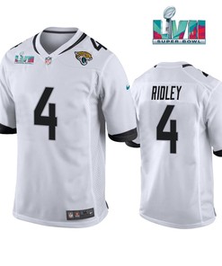 White Calvin Ridley 4 Jacksonville Jaguars Super Bowl LVII Super Bowl LVII White Men Game Jersey- White