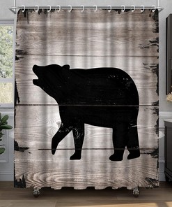 Wild Animal Themed Shower Curtain with Modern Design for Bathroom Decor