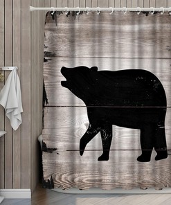 Wild Animal Themed Shower Curtain with Modern Design for Bathroom Decor