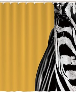 Wild Animals Shower Curtain featuring Zebra print by ArogGeld- Perfect for Bathroom Decor