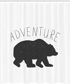 Wild Bear Zoo Animal Shower Curtain - Adventure Bathroom Decor