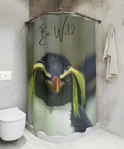 Wild Penguin Shower Curtain for Your Adventurous Bathroom Decor