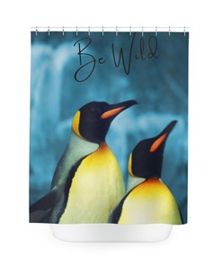 Wild Penguins Shower Curtain for Your Bold Bathroom Decor