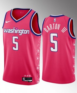 Will Barton III 5 2022-23 Washington Wizards Pink Cherry Blossom City Jersey