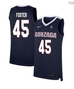 Will Foster 45 Gonzaga Bulldogs Elite Basketball Youth Jersey - Navy