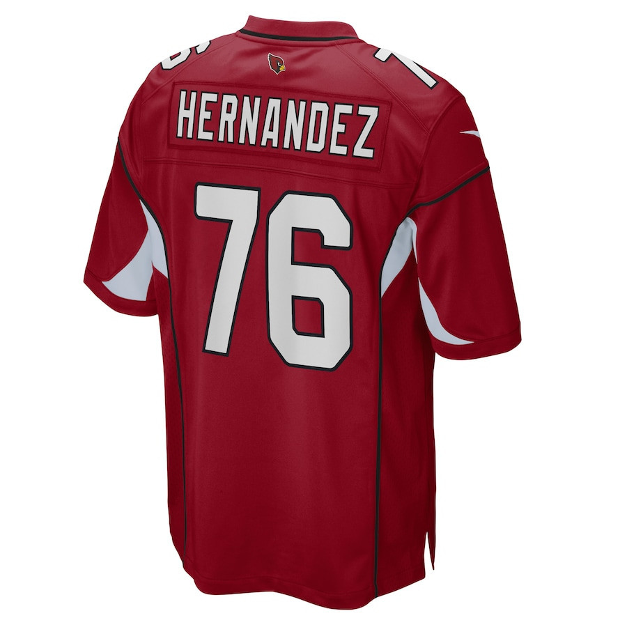 Will Hernandez Arizona Cardinals Game Player Jersey - Cardinal