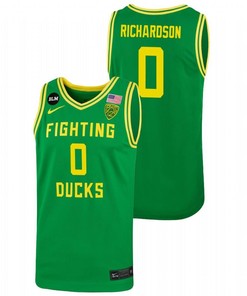Will Richardson 0 Oregon Ducks 2023 College Basketball Throwback Men Jersey Green