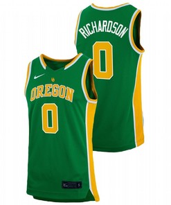 Will Richardson 0 Oregon Ducks 2023 Retro College Basketball Men Jersey Green