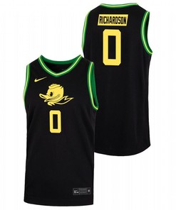 Will Richardson 0 Oregon Ducks Duck Face Jersey 2022 College Basketball Black