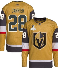 William Carrier 28 Vegas Golden Knights Stanley Cup 2023 Champions Patch Home Breakaway Men Jersey - Gold