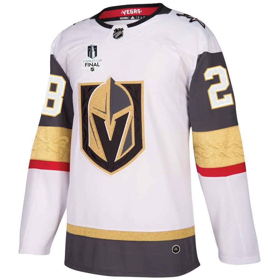 William Carrier 28 Vegas Golden Knights Stanley Cup 2023 Final Patch Away Breakaway Men Jersey - White
