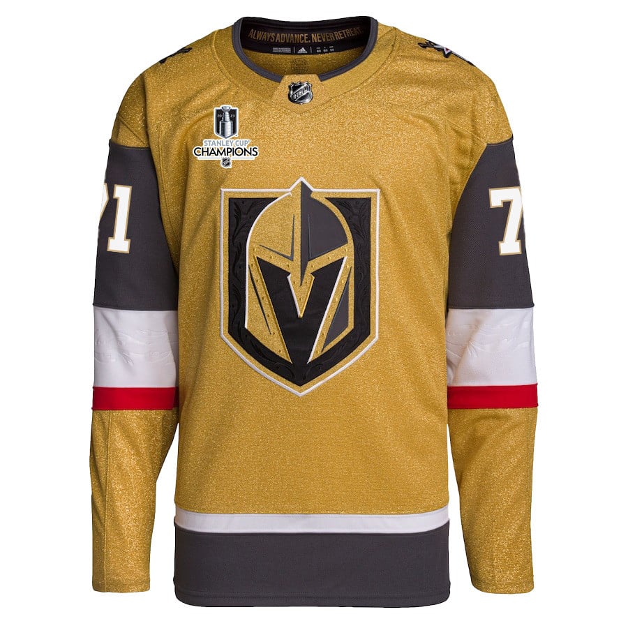 William Karlsson 71 Vegas Golden Knights Stanley Cup 2023 Champions Patch Home Breakaway Men Jersey - Gold