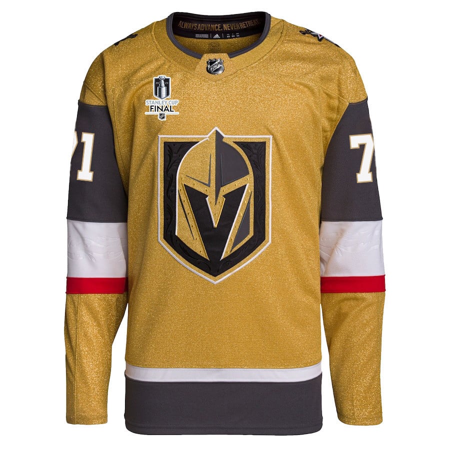 William Karlsson 71 Vegas Golden Knights Stanley Cup 2023 Final Patch Home Breakaway Men Jersey - Gold