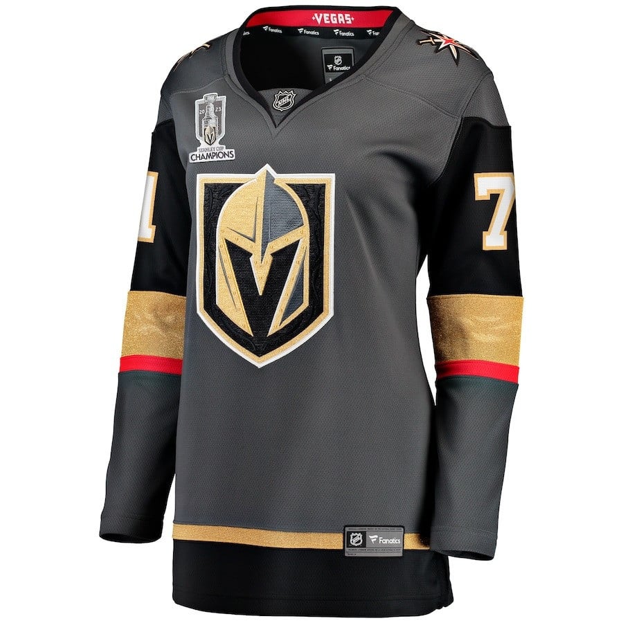 William Karlsson 71 Vegas Golden Knights Women's 2023 Stanley Cup Champions Alternate Breakaway Jersey - Black