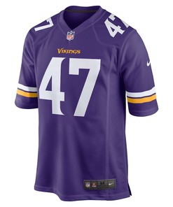 William Kwenkeu 47 Minnesota Vikings Home Game Player Jersey - Purple