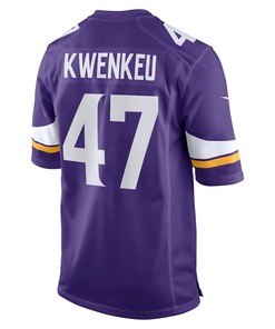William Kwenkeu 47 Minnesota Vikings Home Game Player Jersey - Purple