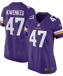 William Kwenkeu 47 Minnesota Vikings Women's Home Game Player Jersey - Purple